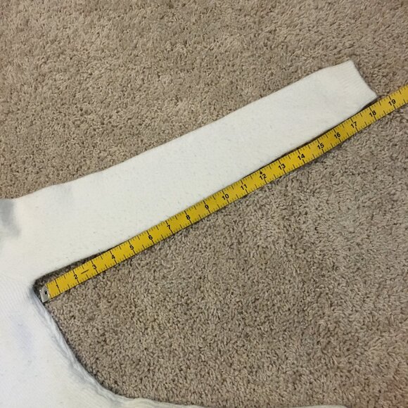 Vintage Y2K Off White Knit Peplum Style Sweater - Picture 10 of 10